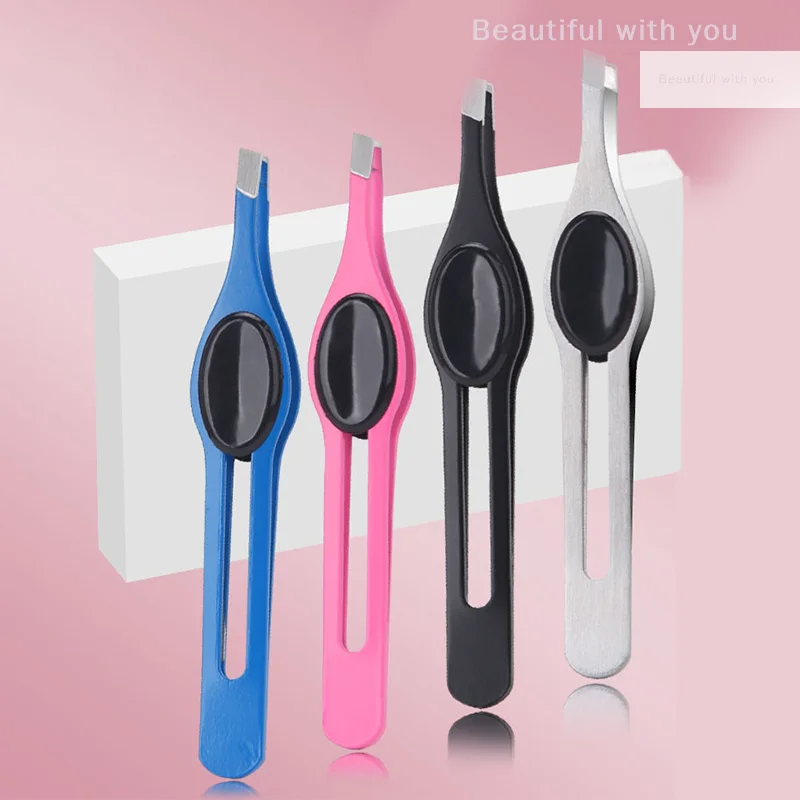 NewEyebrow الملقط الفولاذ المقاوم للصدأ رمش تمديد الملقط العين إزالة الشعر سيدة الوجه أدوات ماكياج الجمال الأساسية #1