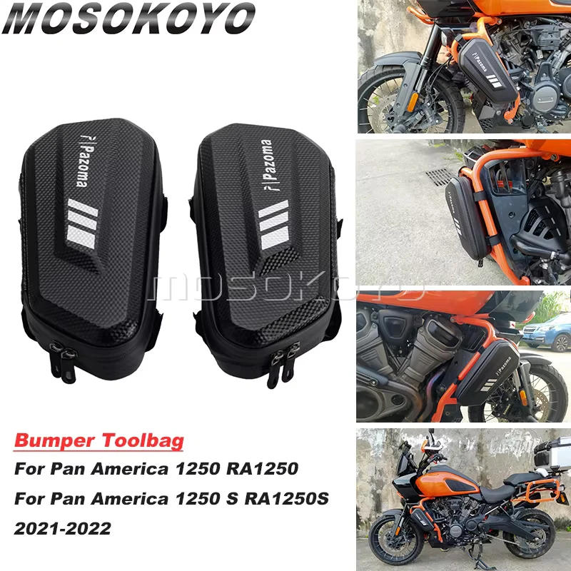 

2L Waterproof Bag For Harley Pan America 1250 S RA1250S 2021-2024 Motorcycle Side Tool Repair Bag Crash Bumper Bag Storage Case