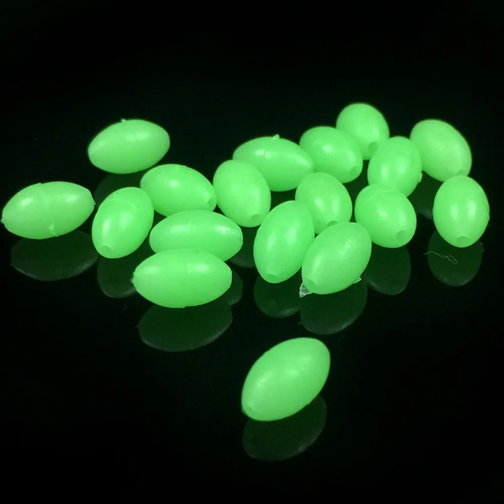 Hot Stoppers Fishing Soft Floats Beads Floating Luminous Hard Rubber 3.4*5mm/5*8mm Plastic Glowing Balls Sea fishing