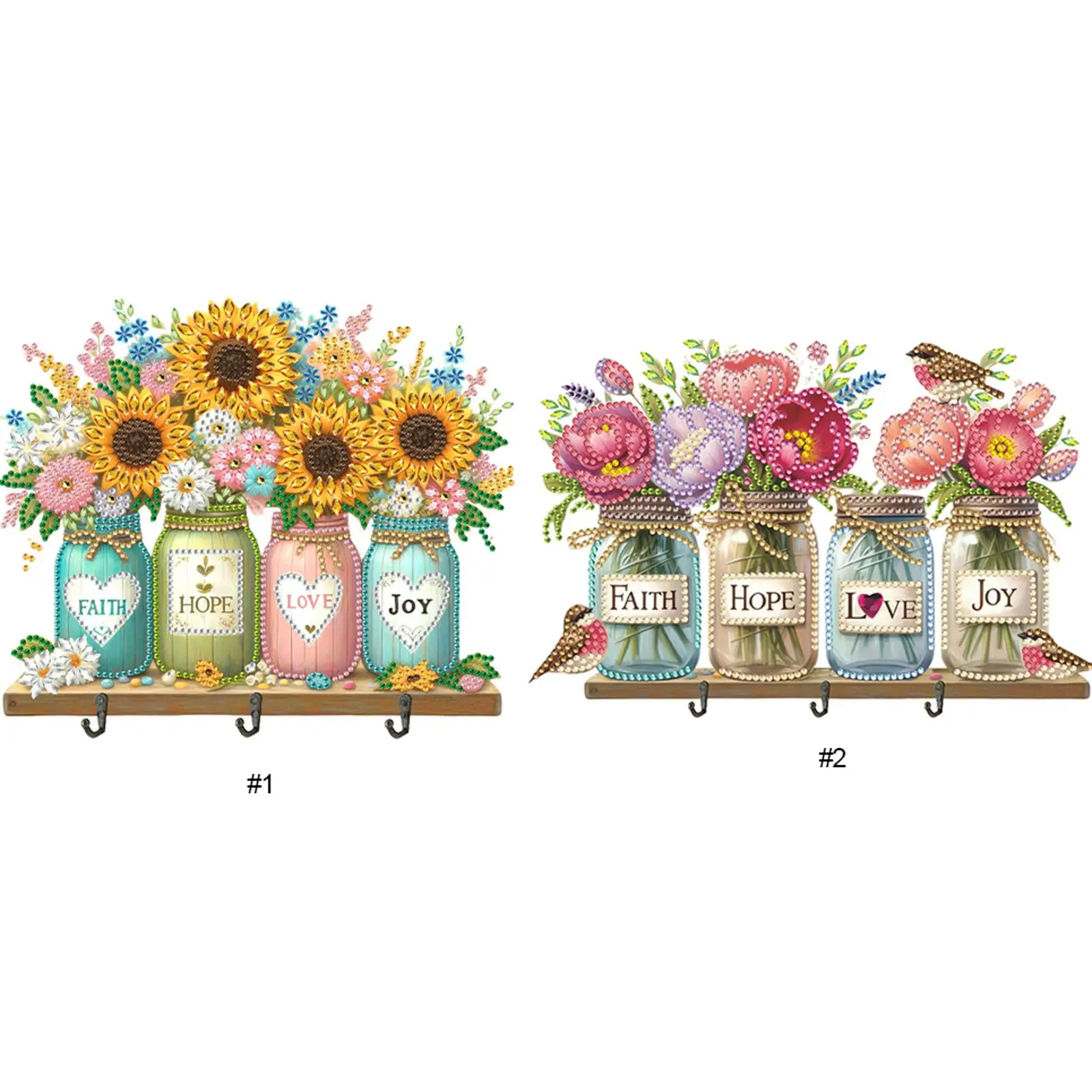 

Набор для творчества: Алмазная мозаика 2D/плоская, с цветочным мотивом, из дерева, для самостоятельной сборки, креативный подарок ручной работы для различных случаев, декор для дома, набор для рукоделия