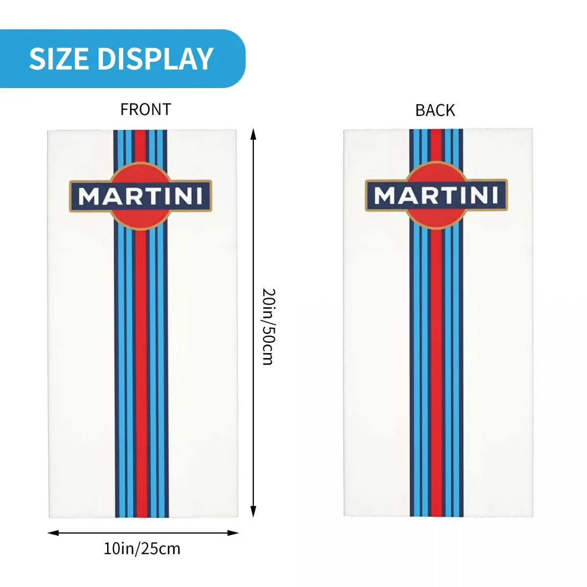 Martini Racing Martini Racing Bandana Neck Gaiter Printed Motorcycle Motocross Face Mask Multifunctional Headwear Cycling Unisex