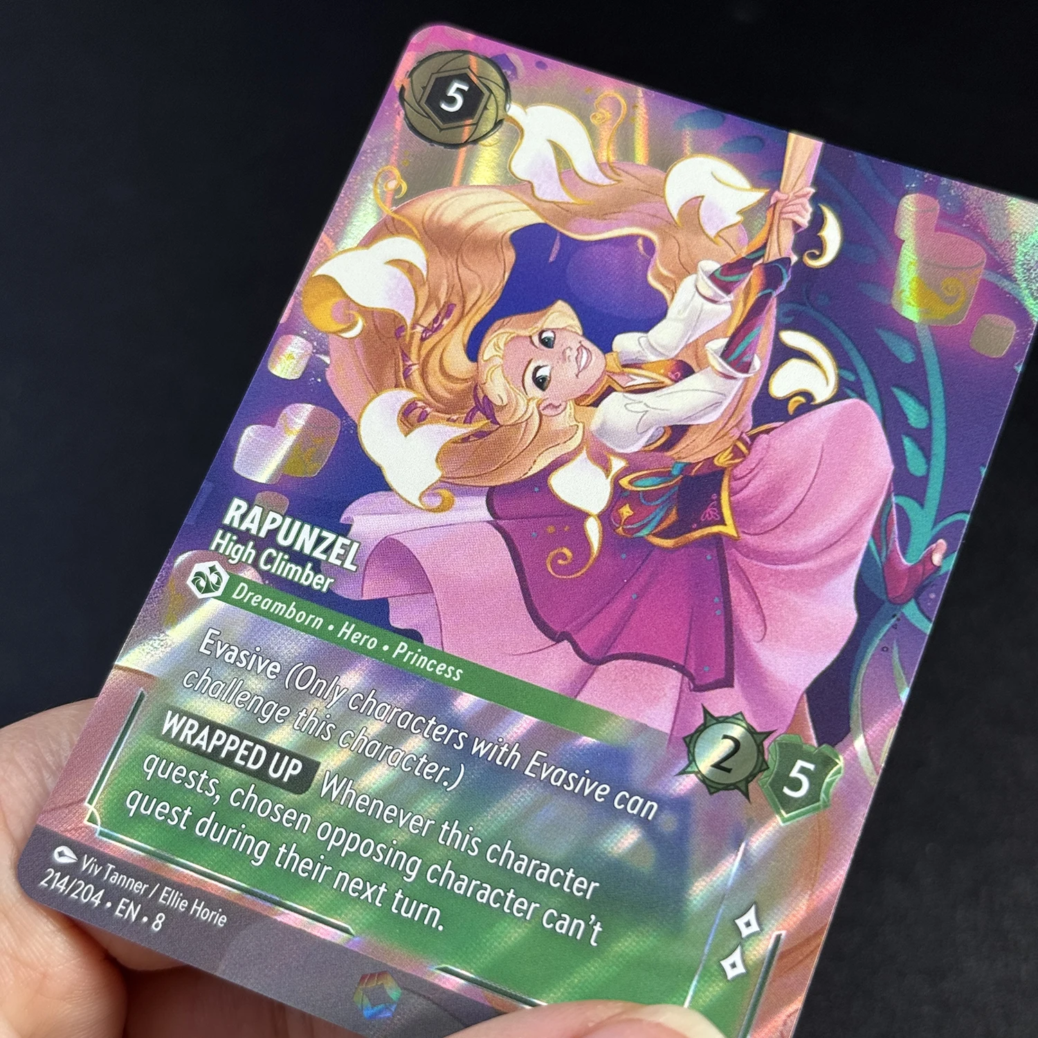로르카나 엔찬티드 포일 프록시 보드게임 카드 제이파르의 왕좌 TCG 라푼젤 캡틴 후크 밤비 스티치 컬렉션용 (8장)