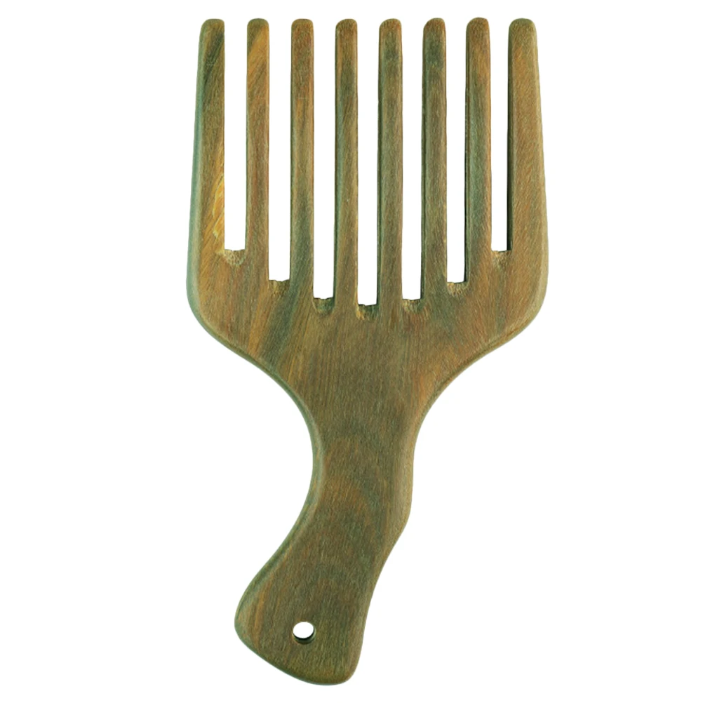 

Green Sandalwood Comb Anti-static Wide-tooth Hair Styling Combs Durable Wood Comfortable Handle Design Daily Use Oil Combs