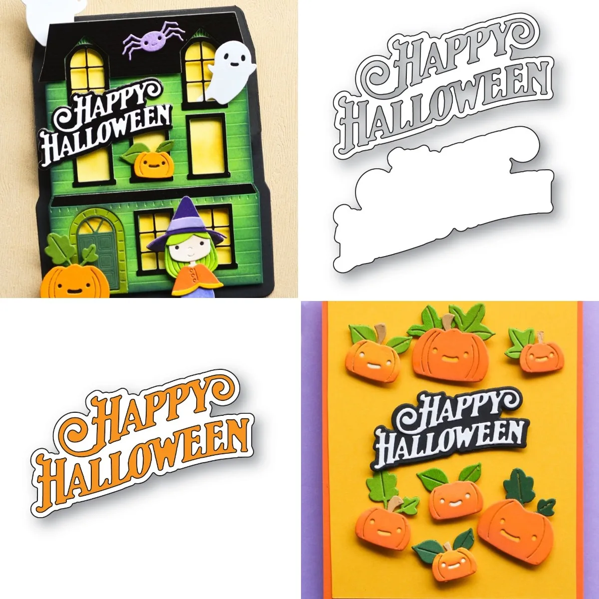 Lavish Happy Halloween Metal Cut Dies for DIY Scrapbooking Photo Album Embossing Decorative Paper Cards