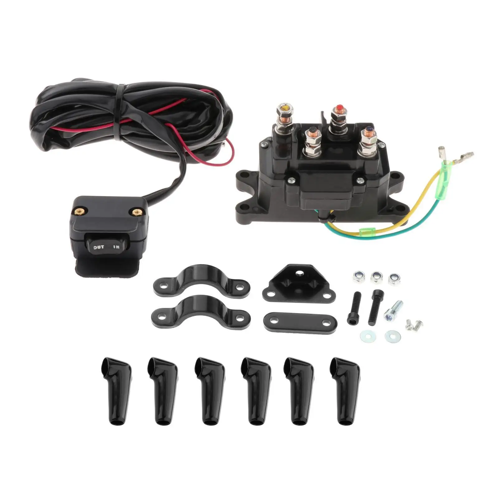 

12V Winch Contactor Heavy Duty with Mounting Bracket 2875714 Rocker Thumb Switches for ATV Car Replacement Accessories Mini