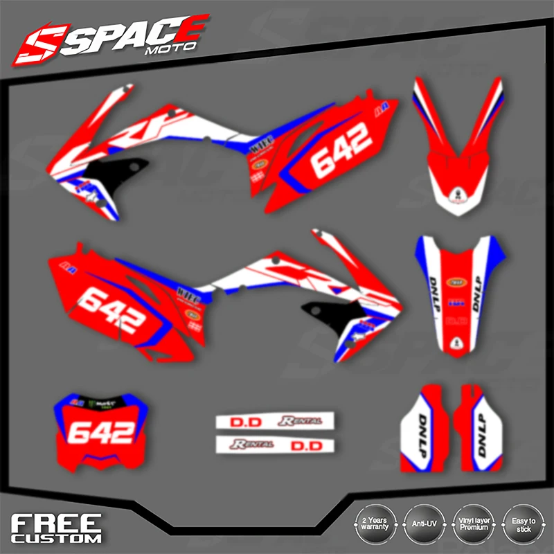 

SPACE Custom Motorcycle Graphics Background Decal for HONDA CRF250 2010 2011 2012 2013 CRF450 2009-2012 Decals Stickers Kits 02