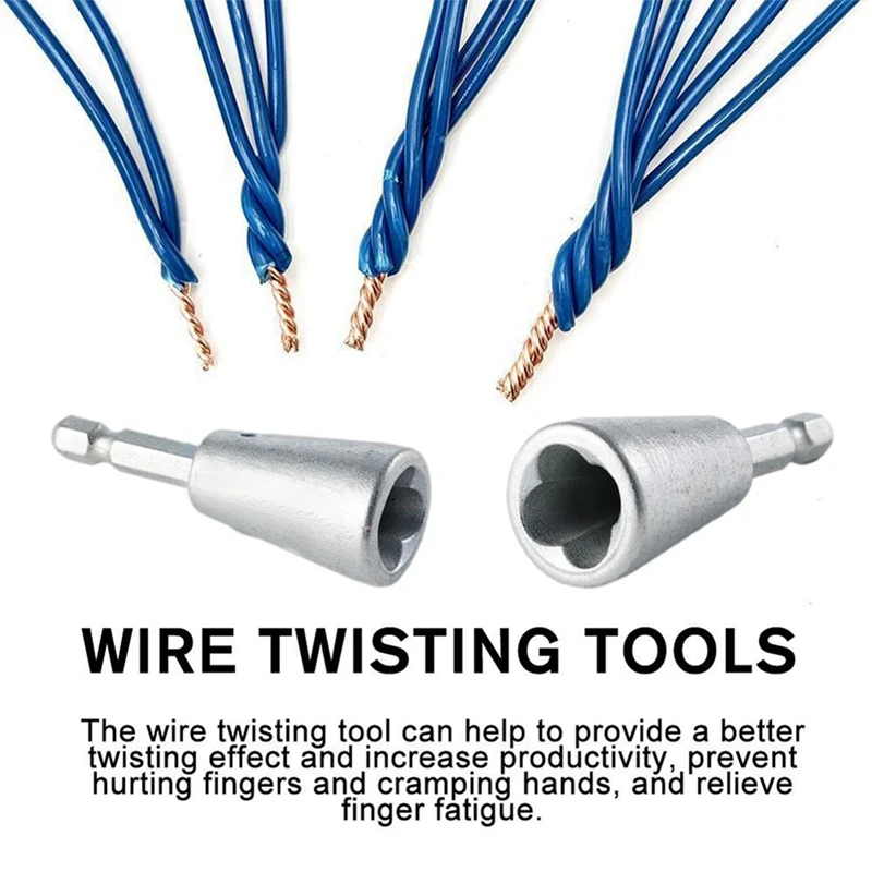 Wire Twisting Tools Electrician Quickly Twister 6Mm Handle 1.5-6 Square 2-6 Way Twister Wire For Power Drill Drivers Parts