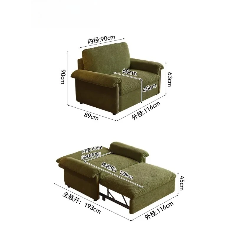 Wooden palace craftsman home removable and washable sofa bed folding dual-purpose small apartment double sofa multi-function
