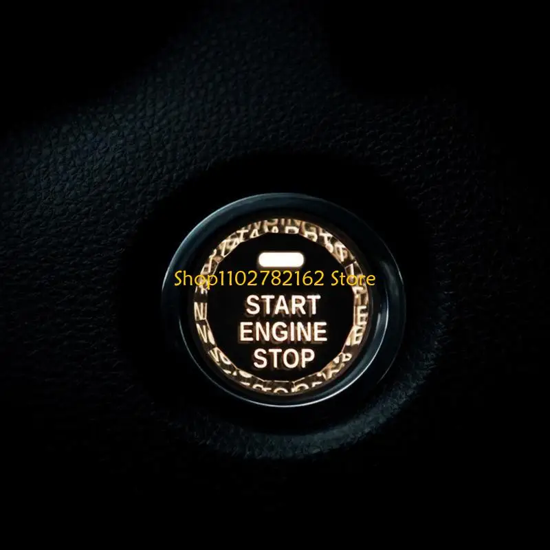 

547B Anti-Scratch Universal Button Decoration Protector Ring Protector Sticker Car Interior One-Key Engine Button Decor