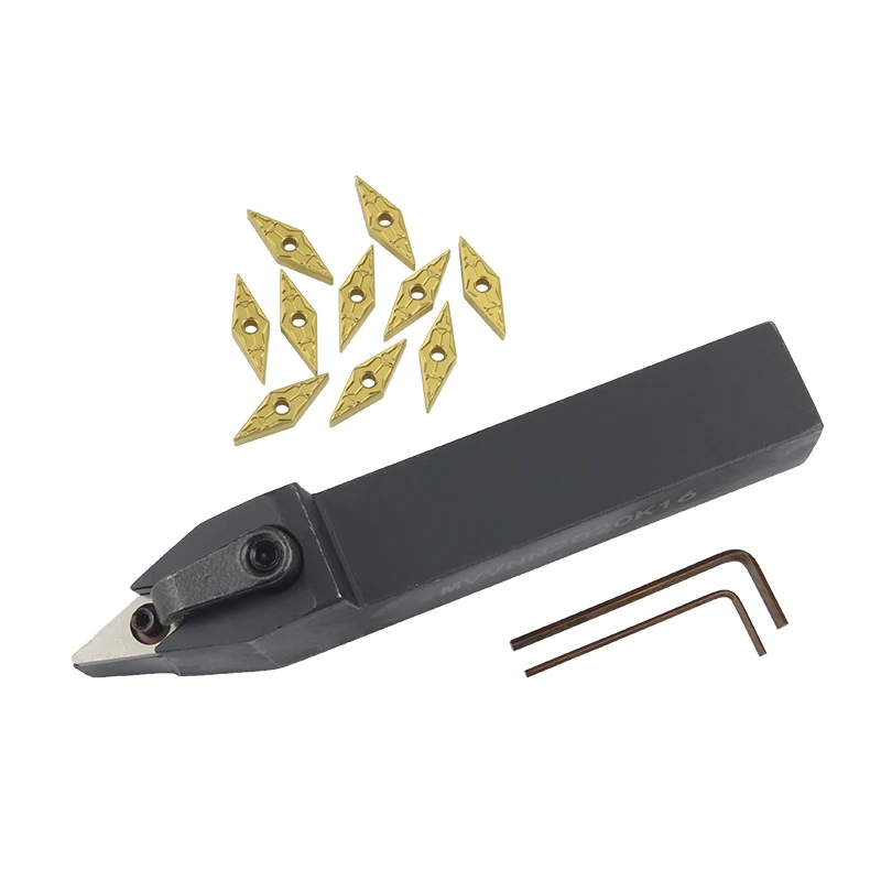 1pc MVVNN1616K16 MVVNN2020K16 MVVNN2525M16 External Triangul Turning Tool Holder VNMG16 Carbide Inserts Lathe Cutting Tools Set