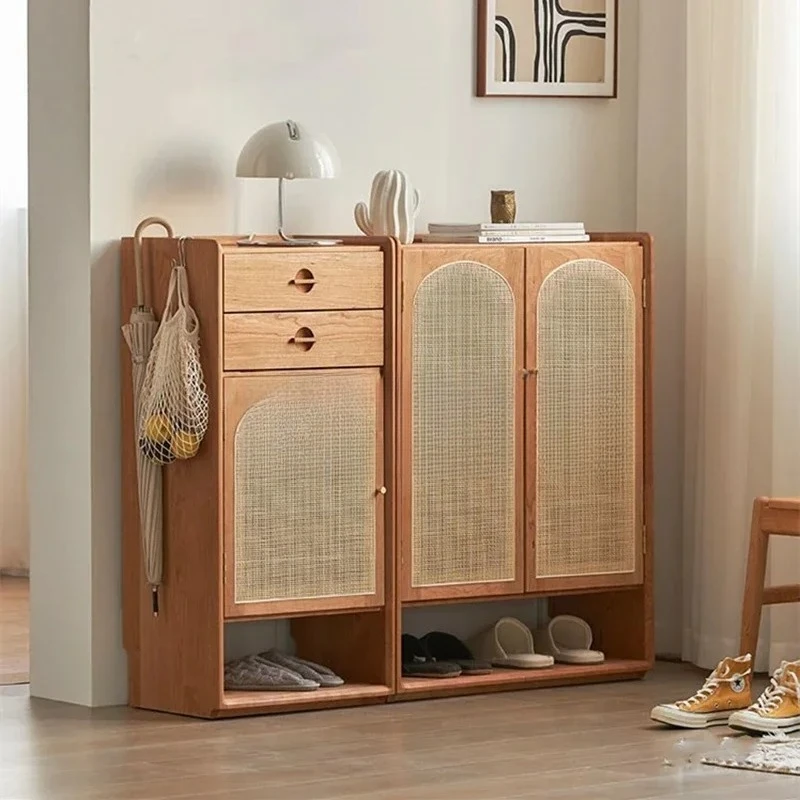 

Тумба для обуви из массива дерева в скандинавском стиле, для хранения, для прихожей, современная, ультратонкая.