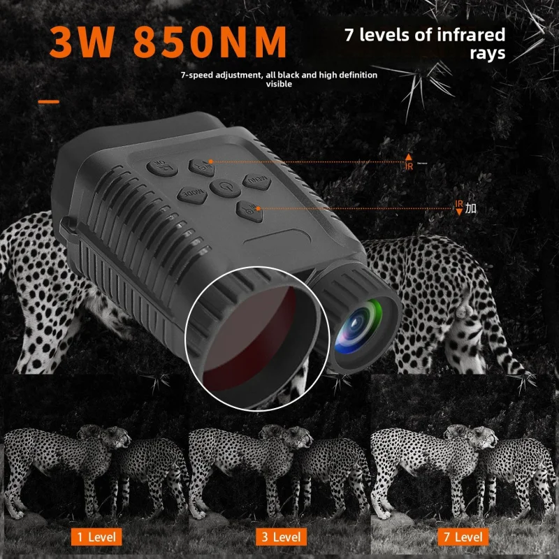 

New Portable Mini Outdoor Night Vision Binoculars with Full Black HD Infrared Digital Night Vision Telescope