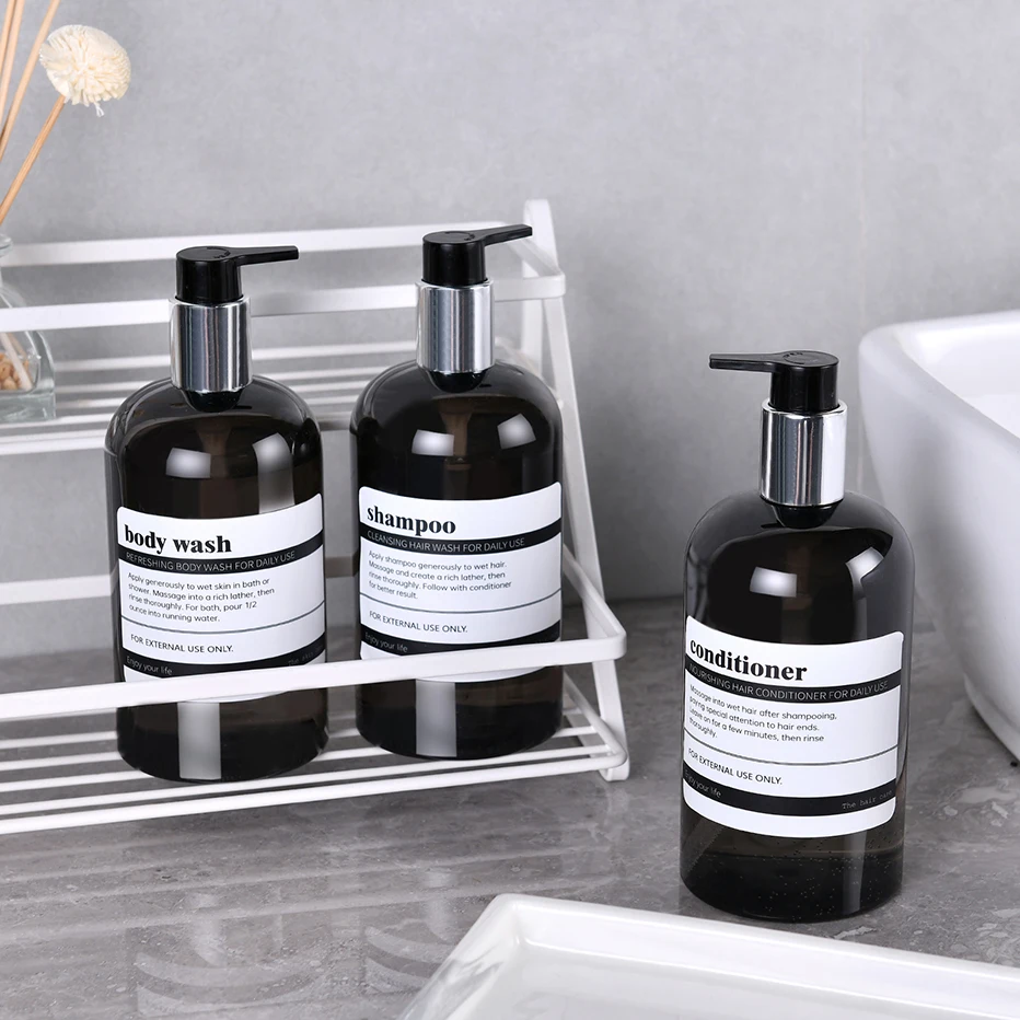 Shampoo Bottle Label Set  Bathroom  Soap Conditioner  Body Wash Labels  Soap Dispenser Detachable Waterproof Sticker Set