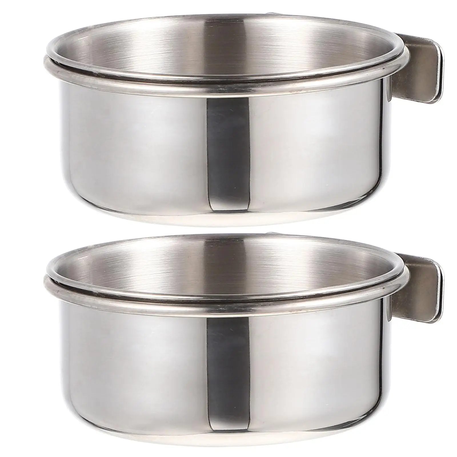 

Stainless Steel Bird Food Bowl Parrot Feed Cup Reusable Hanging Cage Accessories for Pet Birds Pigeons Finches Cockatiels Bird