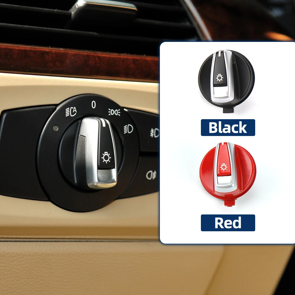 سيارة الجبهة العلوي التبديل كشافات دوارة مقبض زر غطاء لسيارات BMW 1 3 X1 سلسلة E84 E87 E88 E82 E90 E91 E92 E93 61316932794 #1