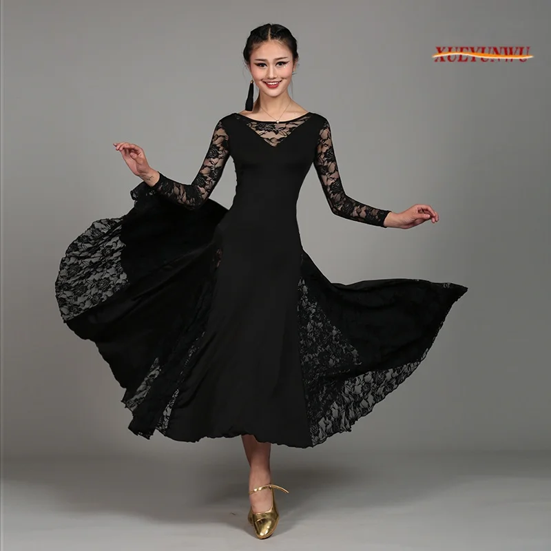 New Modern Dance Dress Ballroom Dance Practice Skirt Waltz Exercise Clothing Square Dance Swing Skirt 070