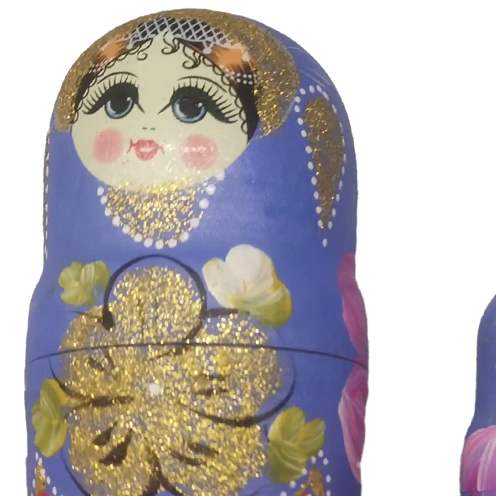 5 Pieces Wooden Russian Nesting Doll Cartoon Handmade Collectible Figures Matryoshka for Shelf Tabletop Home Holiday Ornaments