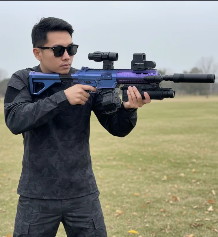 

35m Long Range 7.4V Dual Battery M416 Gel Blasters Gun toys - 2025 Auto Electric Hydrogel Ball Blaster for Outdoor War Game,gift