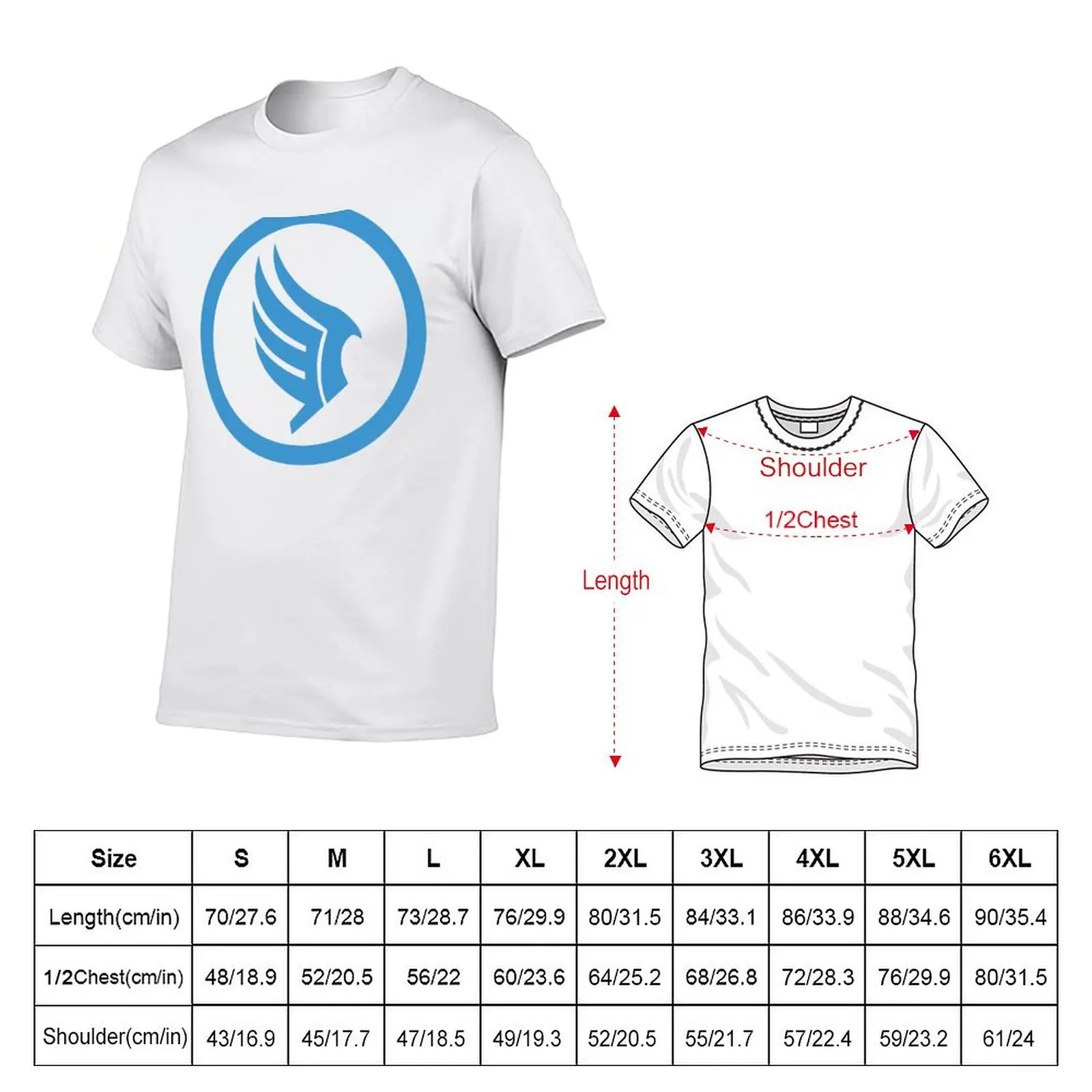 Mass Effect - Paragon Logo (blue) T-Shirt Utility Work Short Sleeve Top