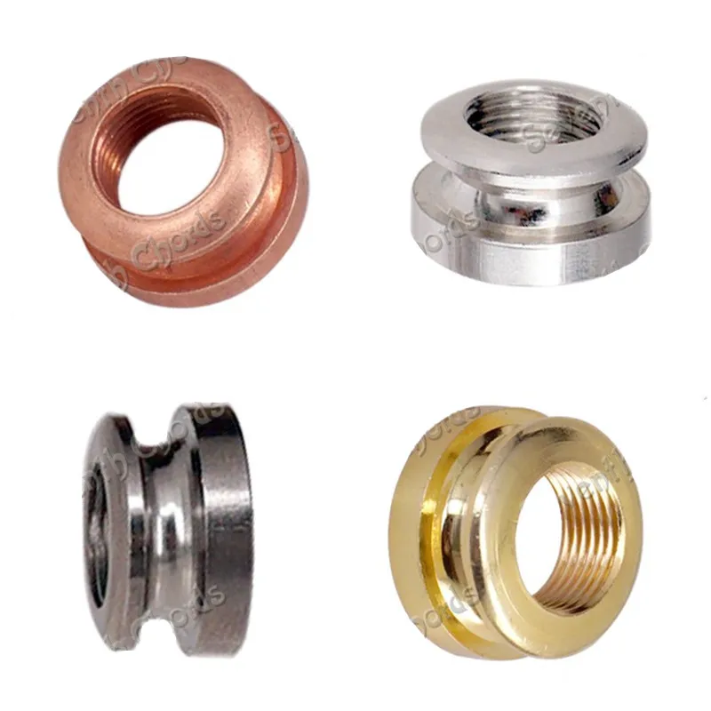 12 Pcs Guitar Strap Lock Threaded Cylinder End Pin Jack Threaded Buckle Cover Head Top Cap Tip Guitar Bass Guitar Accessories