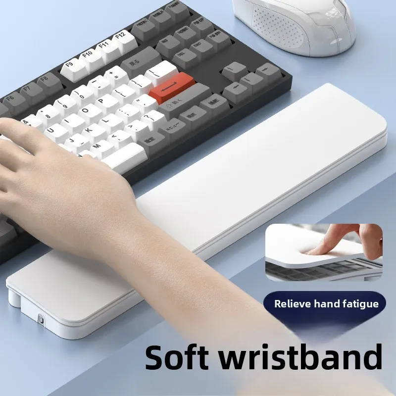 Custom 22-in-1 Keyboard Wrist Rest Cleaning Kit, Desk Storage Box + Palm Rest, Office Ergonomic Comfort Cleaning Tool Combo Set