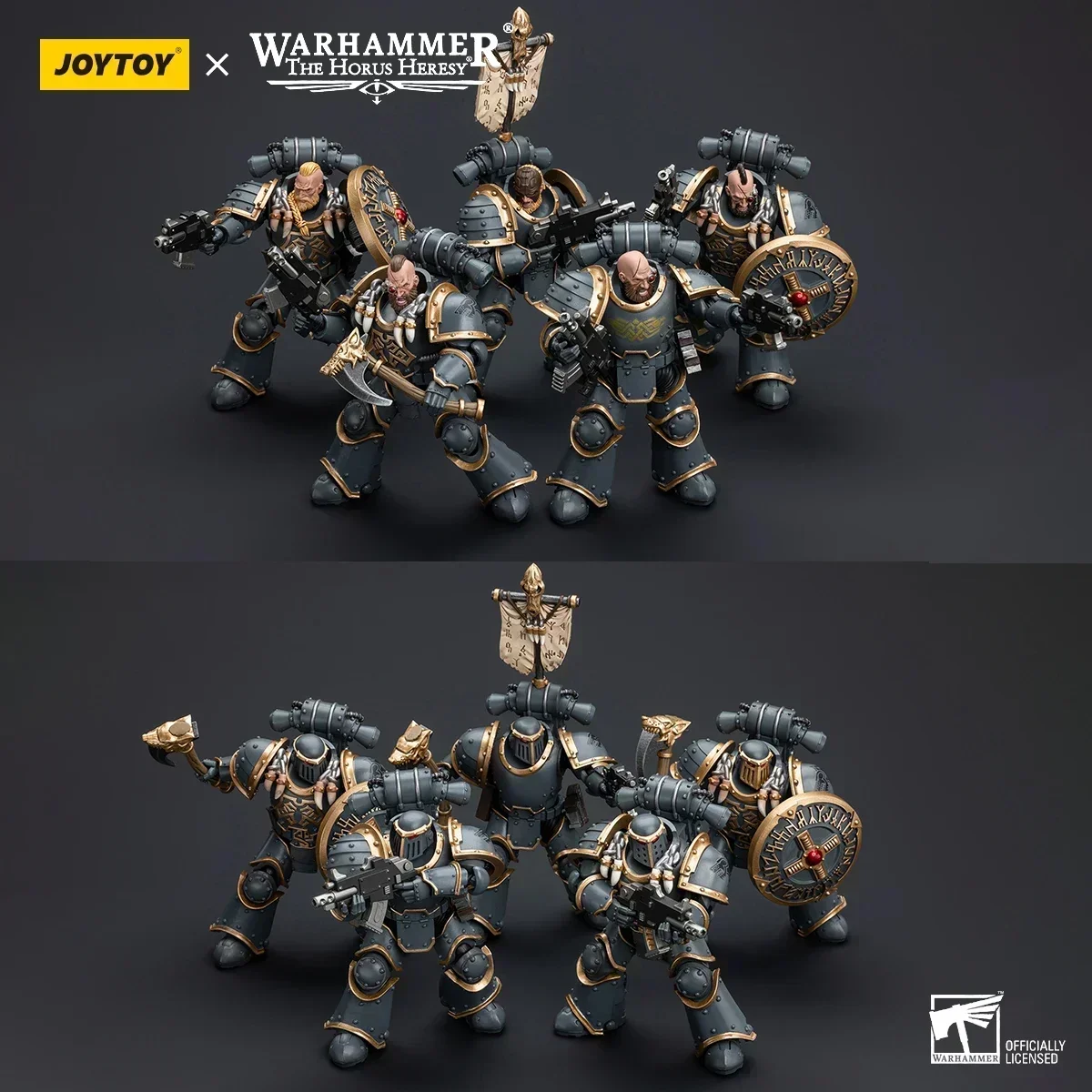 [AUF LAGER] JOYTOY Warhammer 30k 1/18 Actionfiguren Space Wolves Grey Slayer Pack Sammlung Modell Anime Legion Joint Bewegliches Spielzeug