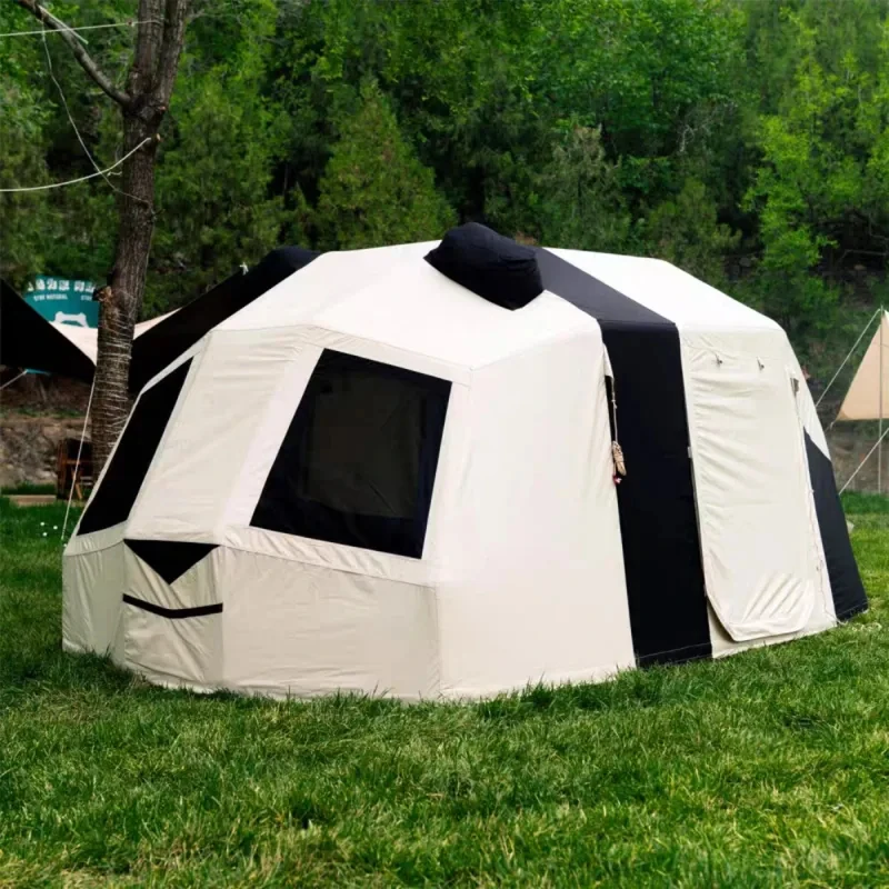 

Two Rooms Integrated Column Inflatle Camping Tent Suitle Outdoor Picnic