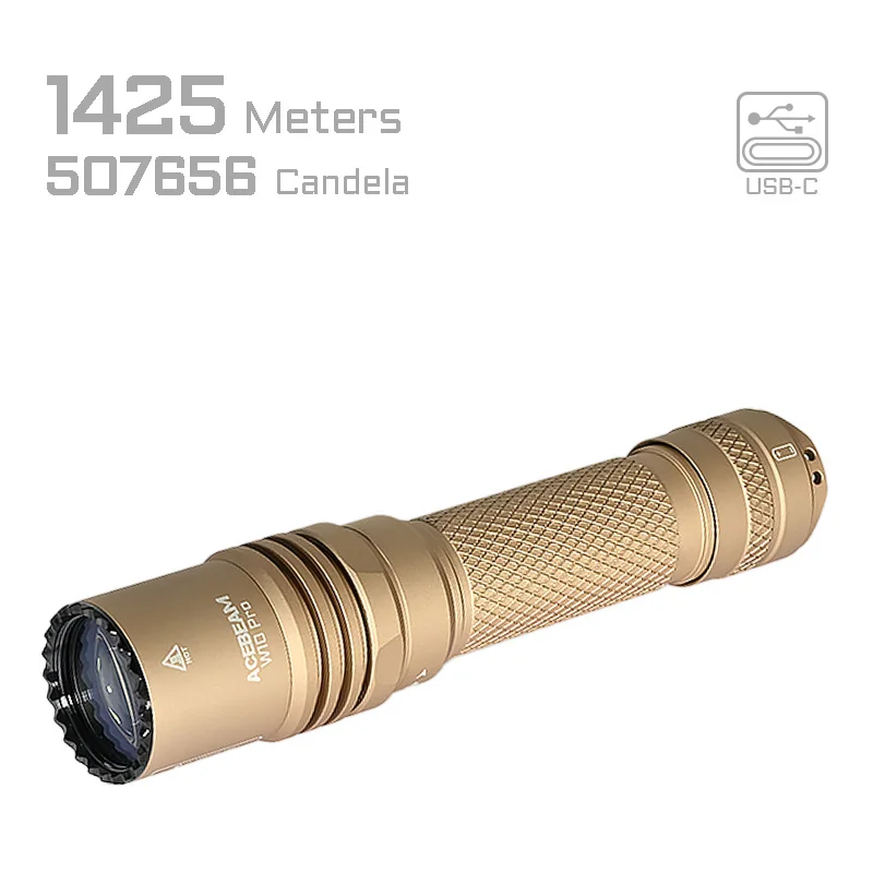 ACEBEAM W10 pro LEP懐中電灯 1425M長距離照射 750ルーメン懐中電灯