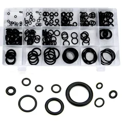 225Pcs Rubber O-Ring Assortment Kit Washer Gaskets Sealing 18 Sizes Seal Set Plumbing Mechanical Car Repair Fasteners Accessory
