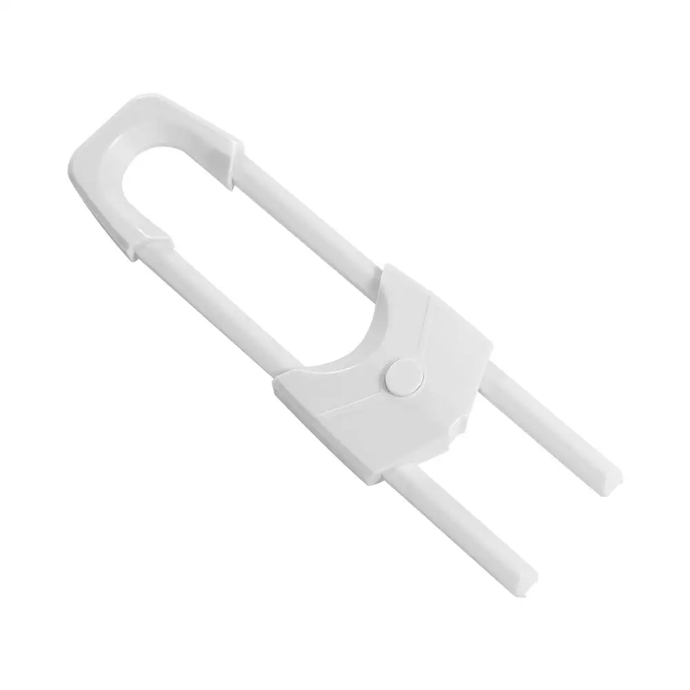 Children Security Protector Baby Double Door Cabinet Locks Protection Equipment Plastic Slot Locks Straps Multipurpose
