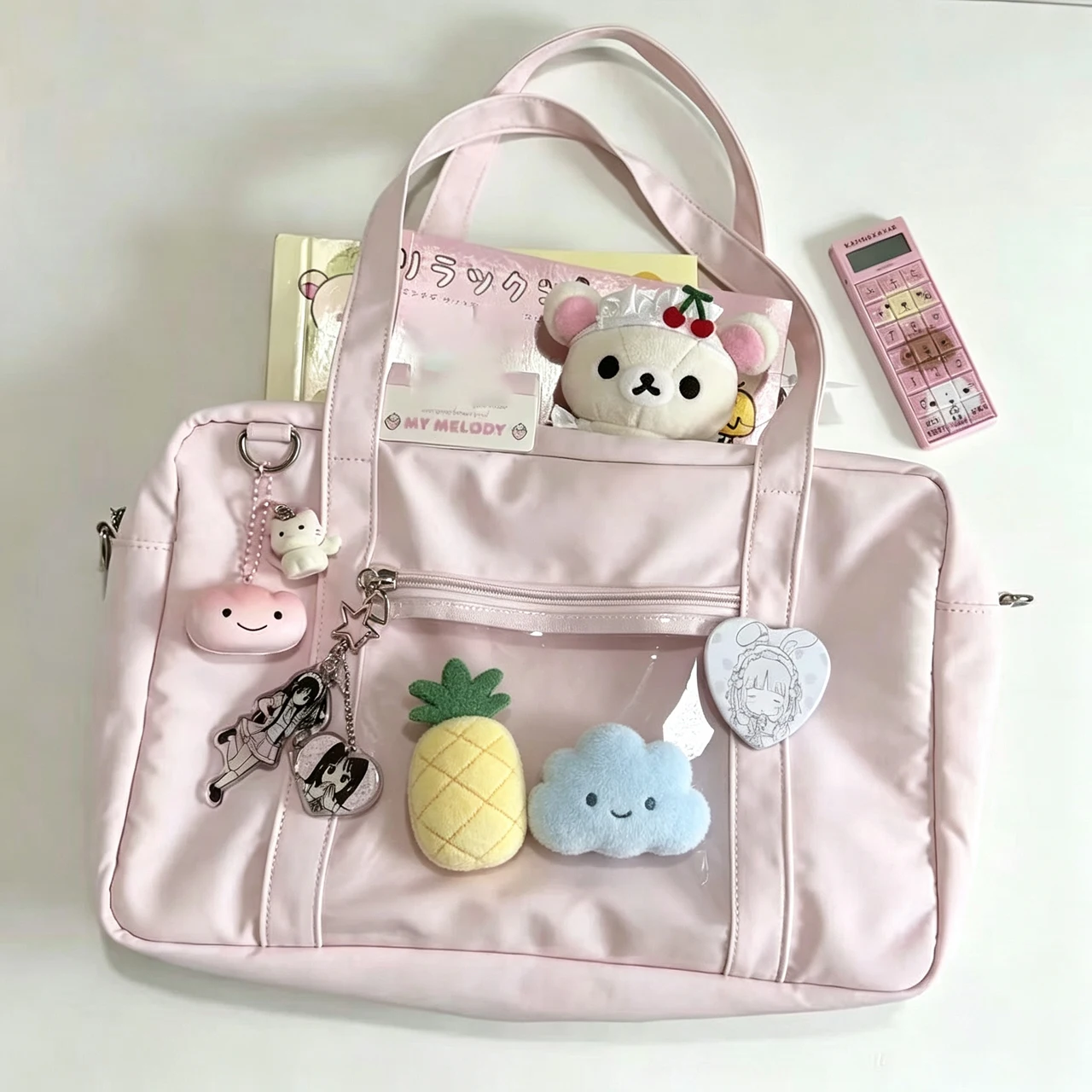 Kawaii Pain Bag Zarte Cartoon-Tragetasche voller mädchenhaftem Charme, Alltagstasche für Pendler, ein Muss für kurze Reisen, süßes Geschenk – Detail 5