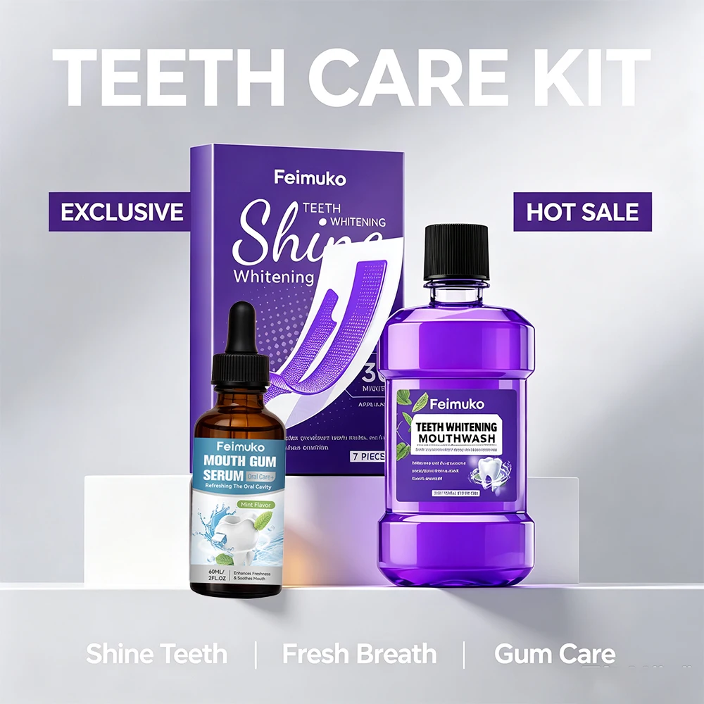 Teeth Whitening Strips - Kit de Soins Bucco-Dentaires : Bain