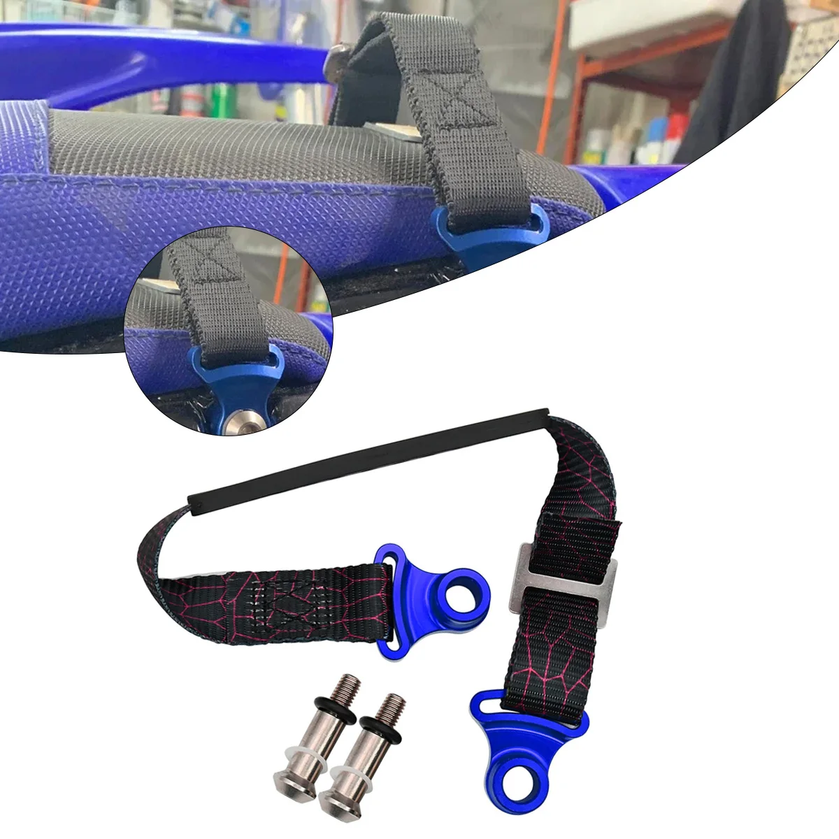 Universal Motorcycle Rear Seat Rescue Lift Pull Sling Cushion Belt For Honda Yamaha Kawasaki Suzuki Dirt Bike Enduro Mod Parts