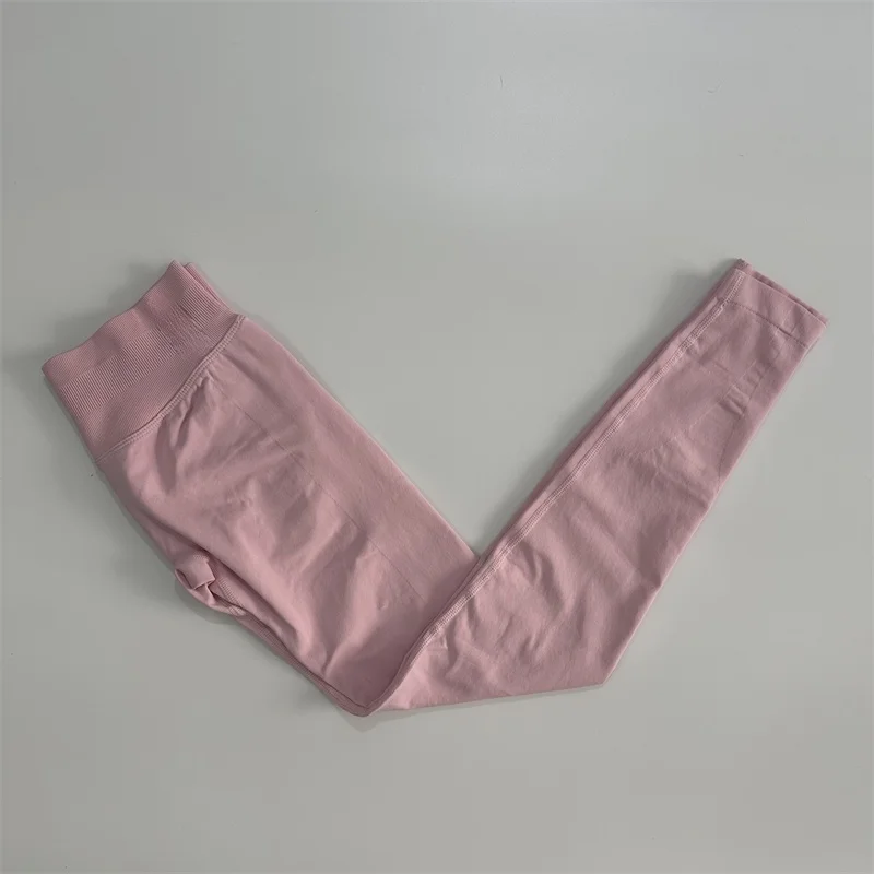 Yoga Leggings Dames Lage Geribbelde Band Scrunch Bum Naadloze Yogabroekjes Gym Leggings Fitness Zweet Afvoerende Stretch Workout Tights