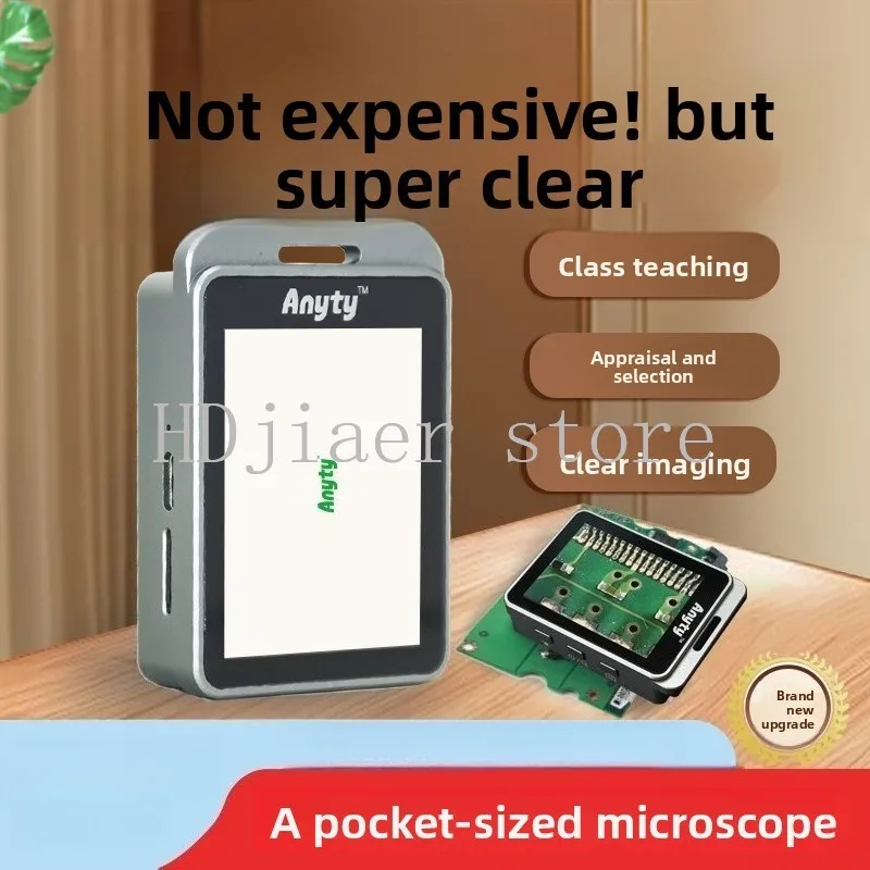 

Student Teaching High Mag Microscope: 3R-MJL02 Aluminum Alloy, LED Dual Light Portable Detector for Jewelry/Ceramic