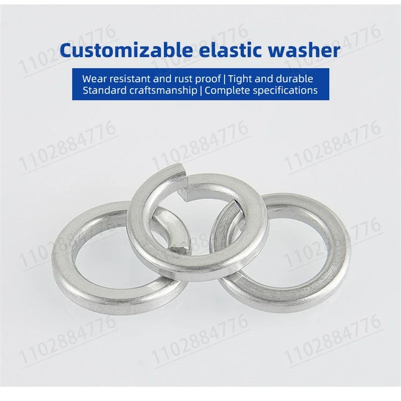 GB93 A2-70 304 Stainless Steel M2 M2.5 M3 M3.5 M4 M5 M6 M8 M10 M12 M14 M16 M20 M24 M27 Spring Split Lock Washer Elastic Gasket