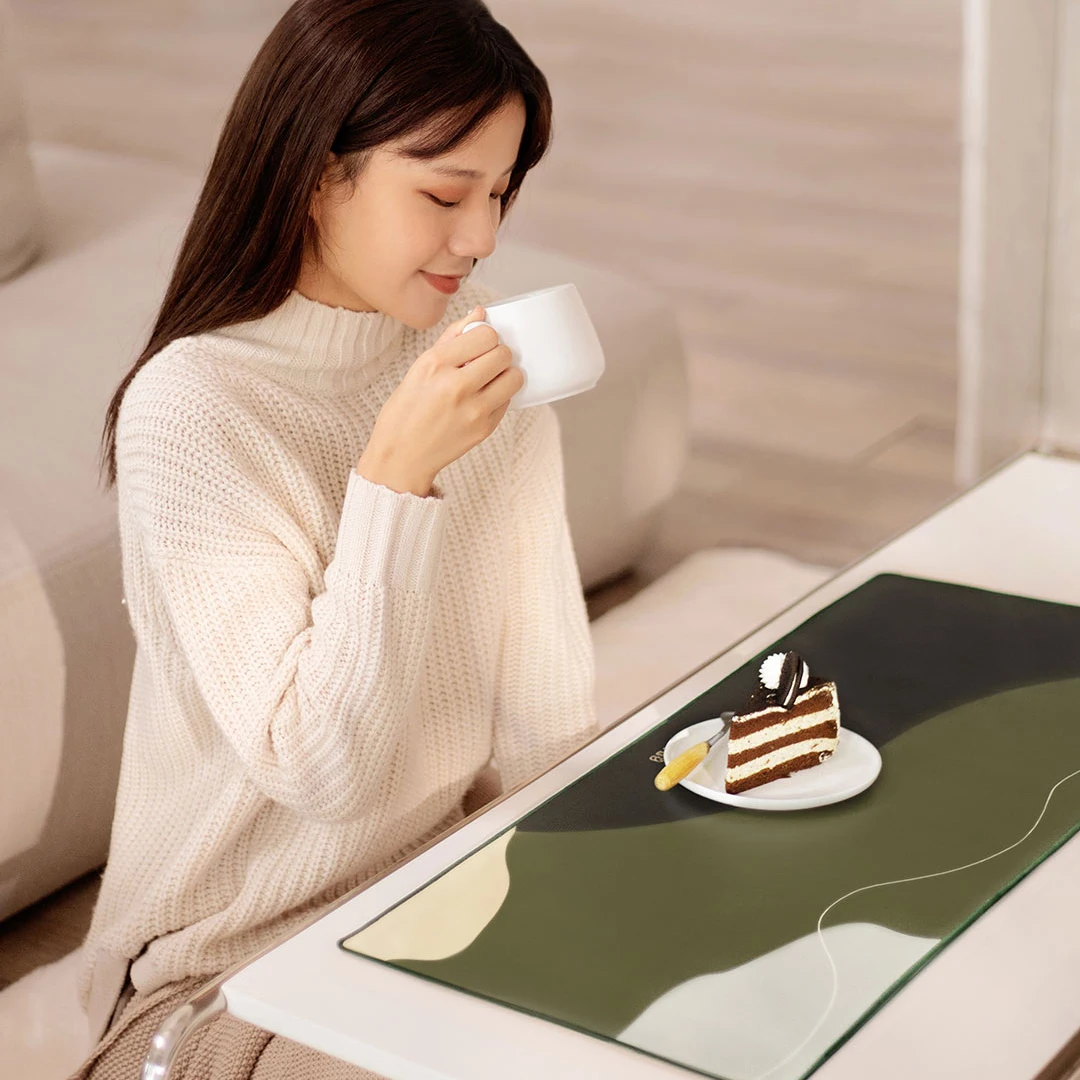 SOTHING ساخنة الجدول حصيرة متعة التبديل 3 والعتاد التحكم في درجة الحرارة الشتاء الجدول الاحترار حصيرة مكتب سطح المكتب التدفئة ماوس الوسادة 220 فولت