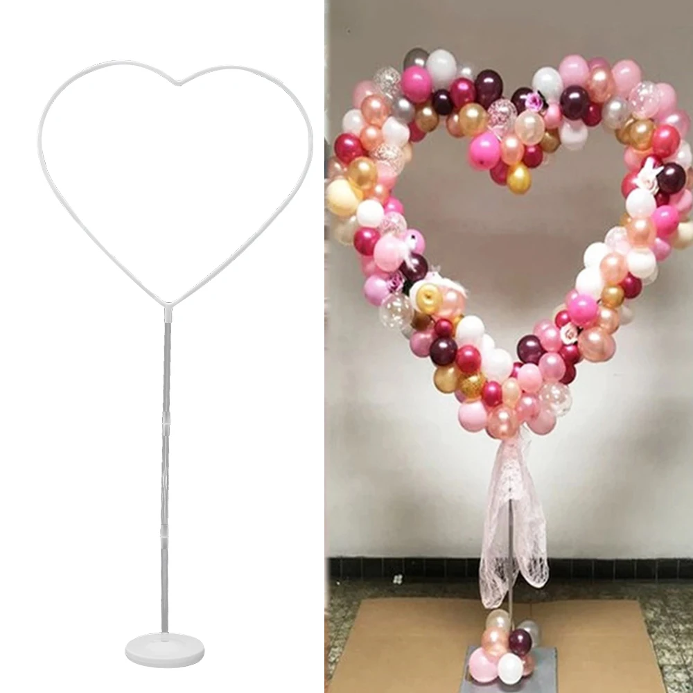 Ballon-Girlandenbasis, wiederverwendbar, herzförmiger Kranz, Säulenbasis, Ständer, Halter, Ballonbogen-Rahmen für Hochzeit, Geburtstag, Party-Dekoration
