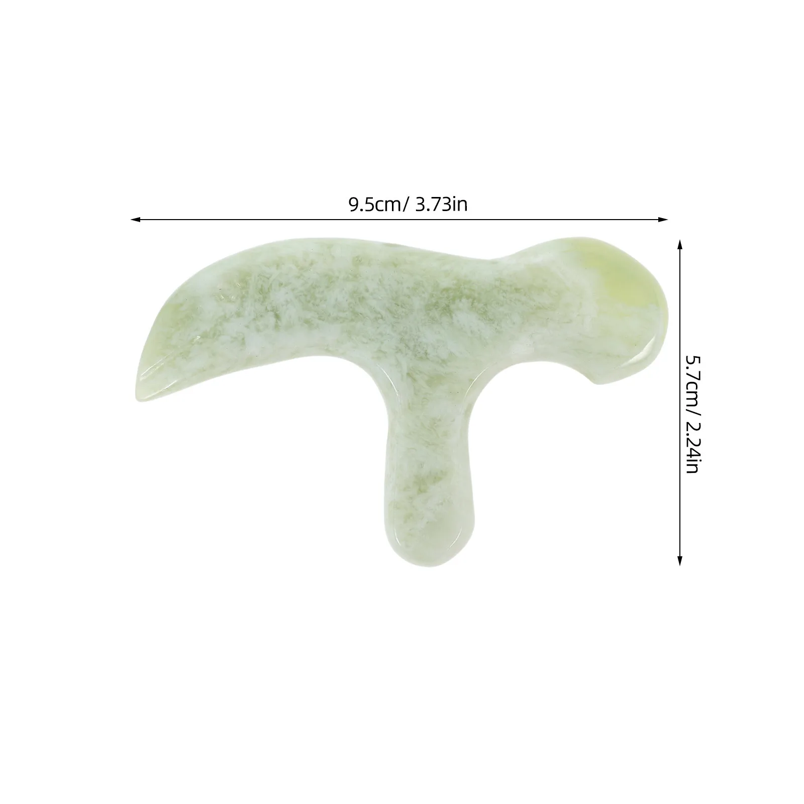 اليشم مدلك قدم أداة الحجر الطبيعي المحمولة التدليك اليدوي لعلاج نقاط الوخز سبا المنزل السفر الزناد نقطة غوا شا