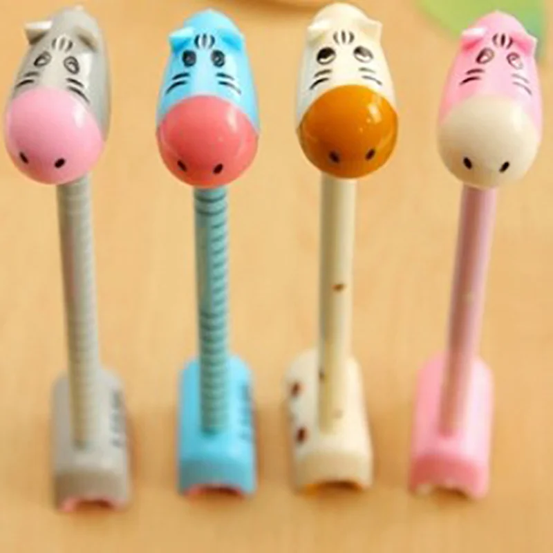 Learning Stationery Creative Cartoon Donkey Ballpoint Pen Cute Student Giraffe Desk Office Hippos Signature Pen