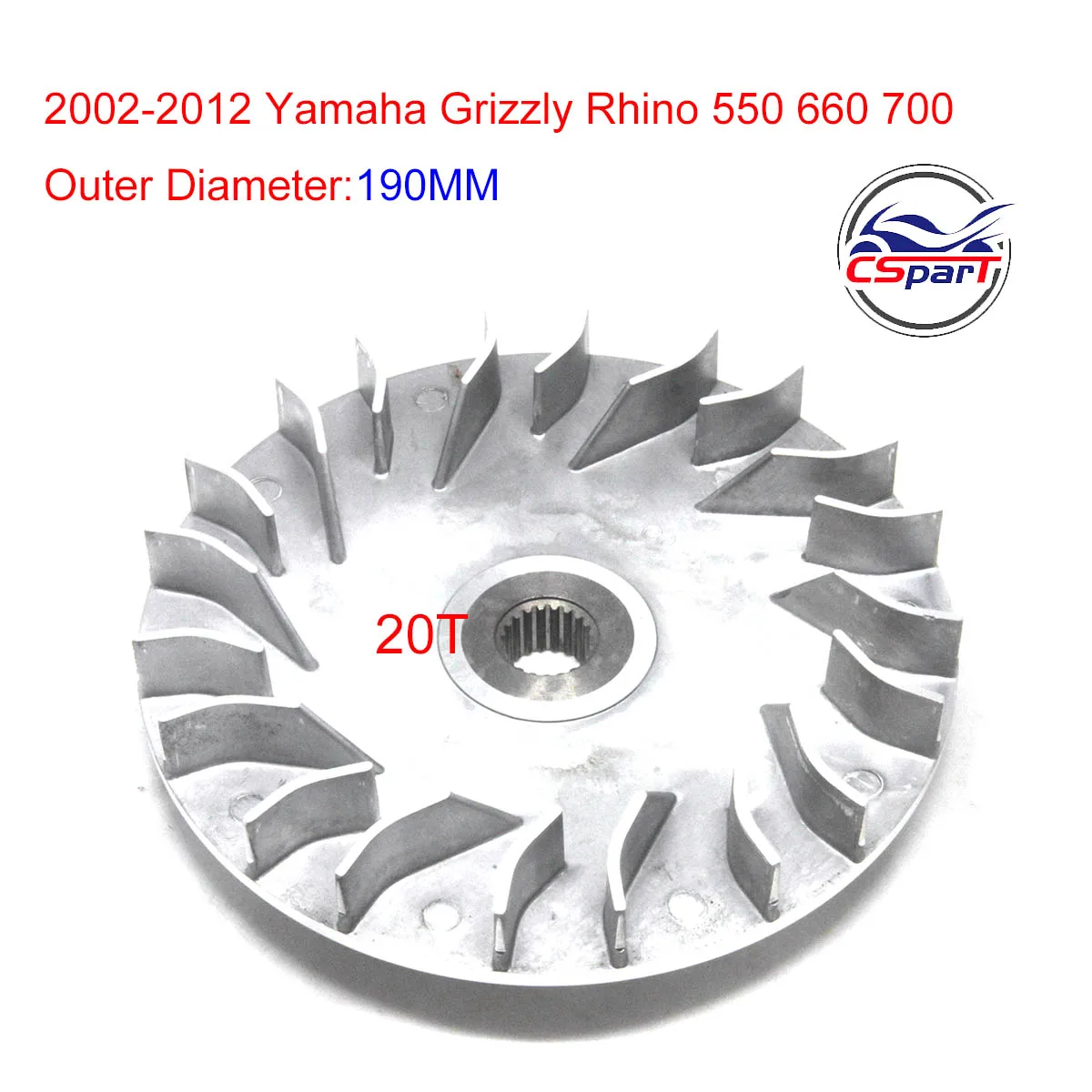 Wentylator wariatora 20T 21T do Yamaha Grizzly Rhino 550 660 700 4x4 z lat 2002-2012 — zdjęcie 3