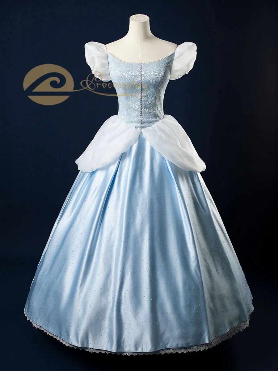 Halloween Cinderella Cartoon Version Cosplay Costume Women Girls Wedding Dress Outfit C08290