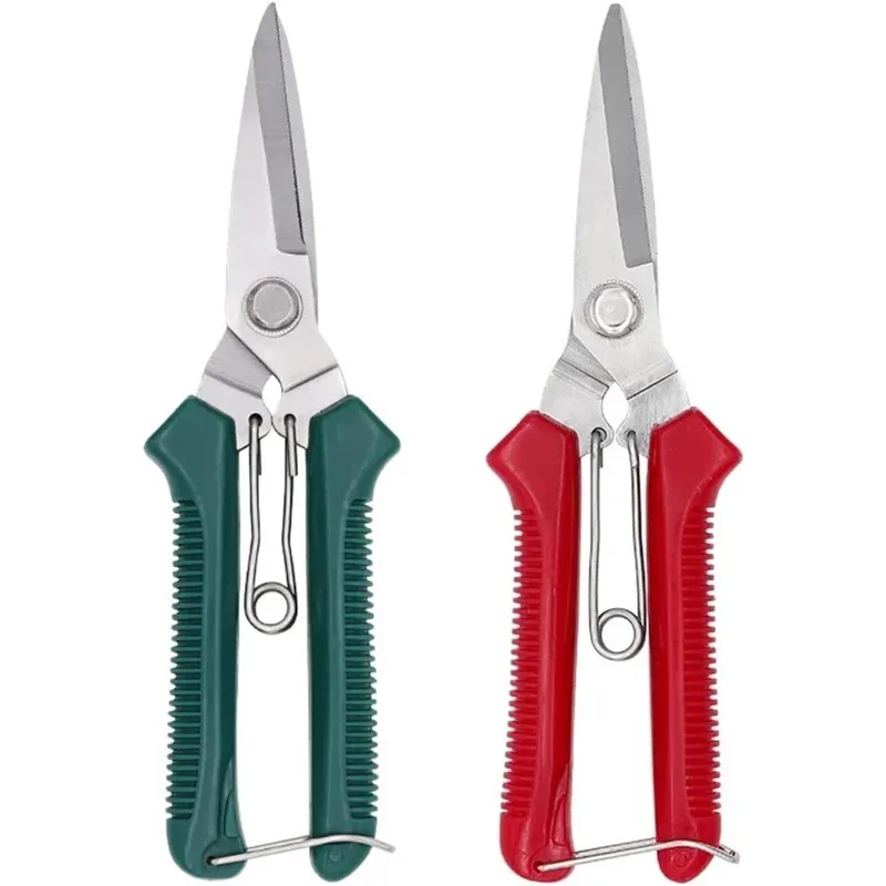 190mm Straight Head Bonsai Pruning Shears, Stainless Steel Blade Non-slip Handle, Household Garden Trimming Tool