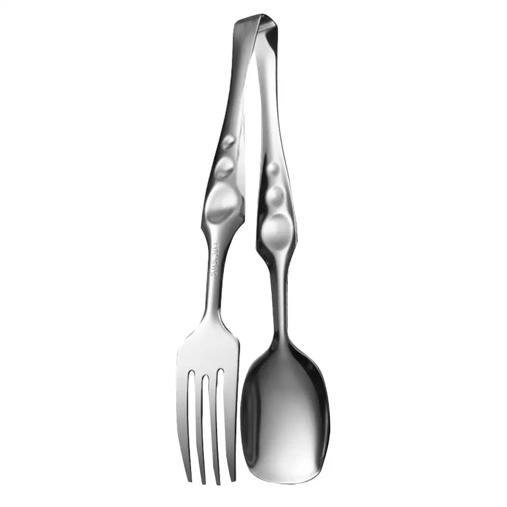 

Stainless Steel Tongs Charcoal Barbecue Tweezers Kitchen Cooking for Tools Grill Camping Accessories Fork Large Food