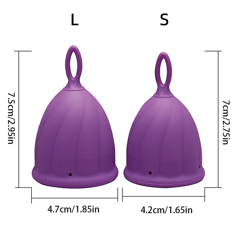 1pc Menstrual Cup Hygiener Period For Women Menstruatie Cup Silicone Mestrual Cup Anti-Lateral Leakage Menstrual Cup 2 Sizes