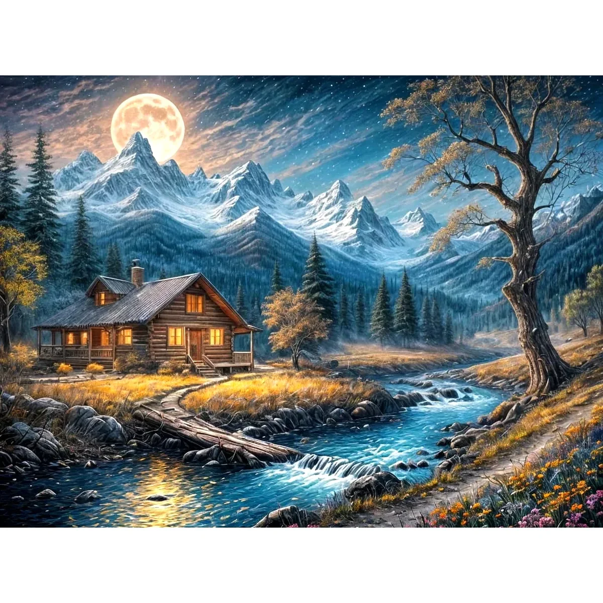 

Набор для алмазной вышивки 5D «Ночь в маленьком городке», набор для самостоятельной работы с полным квадратным или круглым алмазным наполнением, безрамное художественное изделие для декора дома