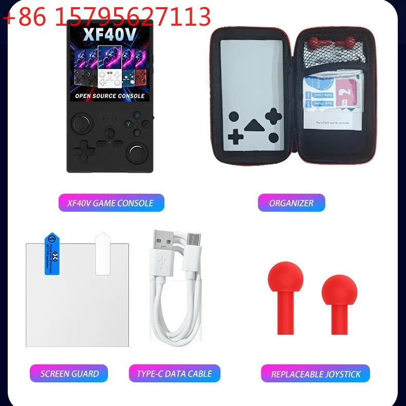 New XF40V handheld game console open source LINUX dual system 4-inch IPS screen portable double