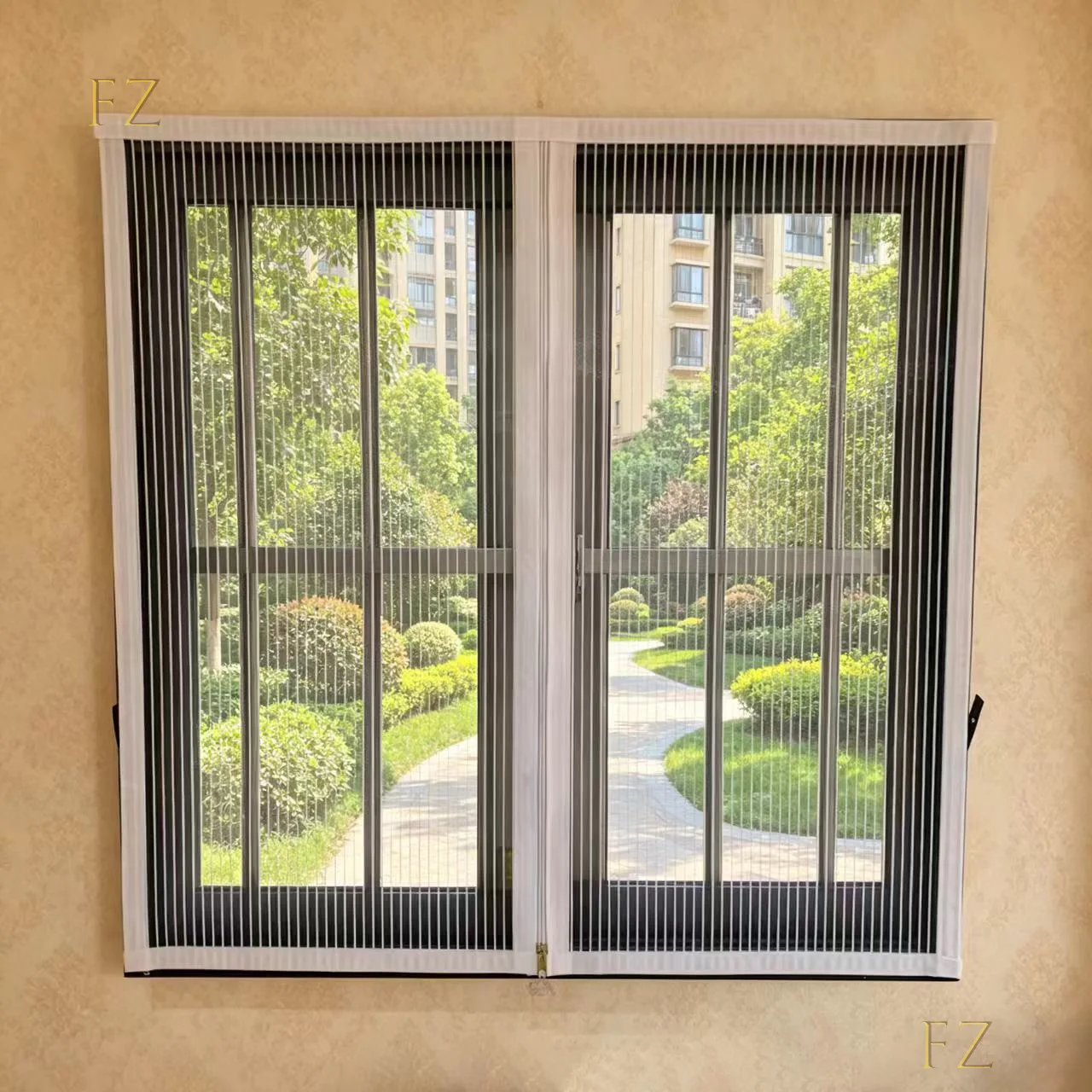 Customizable Mosquito and Dust Resistant Diamond Mesh Windows of Any Size Suitable for Family Summer Use Easy To Install