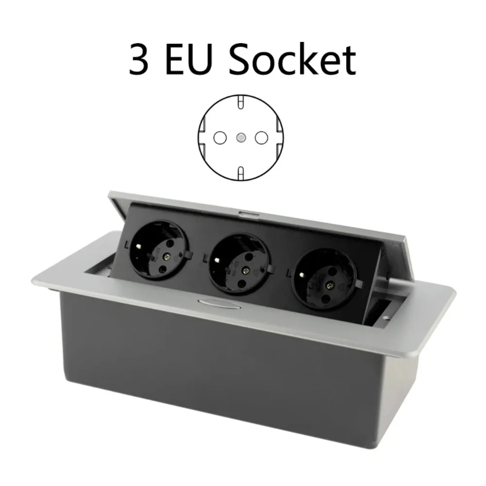 eu-socket-desk-socket-usb-charging-3‑outlet-hidden-socket-aluminum-panel-slow-rise-desktop-outlet-electrical-charging-station