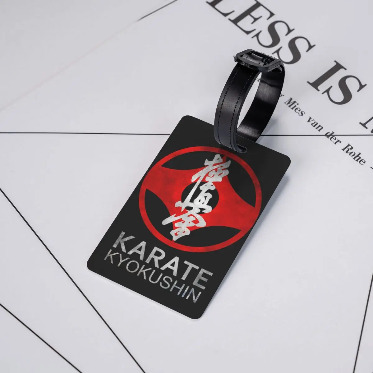 Karate kyokshinラゲッジタグカスタム格闘技バッグタグプライバシーカバー名柄カード